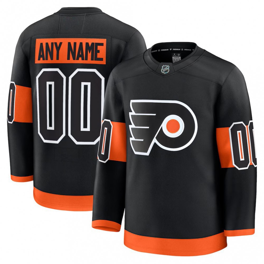 Men's Philadelphia Flyers Black Alternate Premium Custom Jersey-Pro Kit Vault | Brand New 26/27 Sports Jerseys